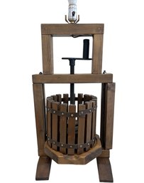 Unique Wine Press Table Lamp (Base Only)