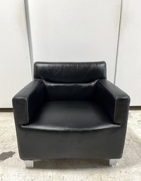Square Black Tub Chair With Silver Accents (#1)