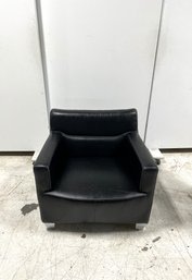 Square Black Tub Chair With Silver Accents (#2)