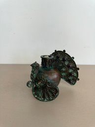 Bespoke Copper Turkey Candle Stick Holder