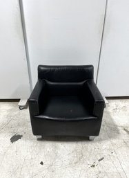 Square Black Tub Chair With Silver Accents (#4)