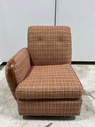 Plaid Right-Arm Lounge Chair