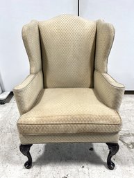 Chippendale-Style Wingback Chair With Cabriole Legs