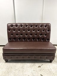 Chocolate Chesterfield-Style Dining Booth