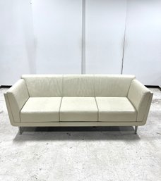 MCM Herman Miller-Style Wood Wrapped Sofa (#1)