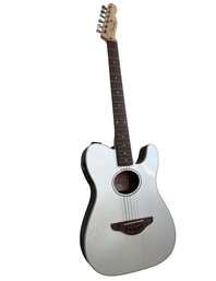 Fender Standard Telecoustic Silver Sparkle Guitar With Soft Case (2-Piece Set)