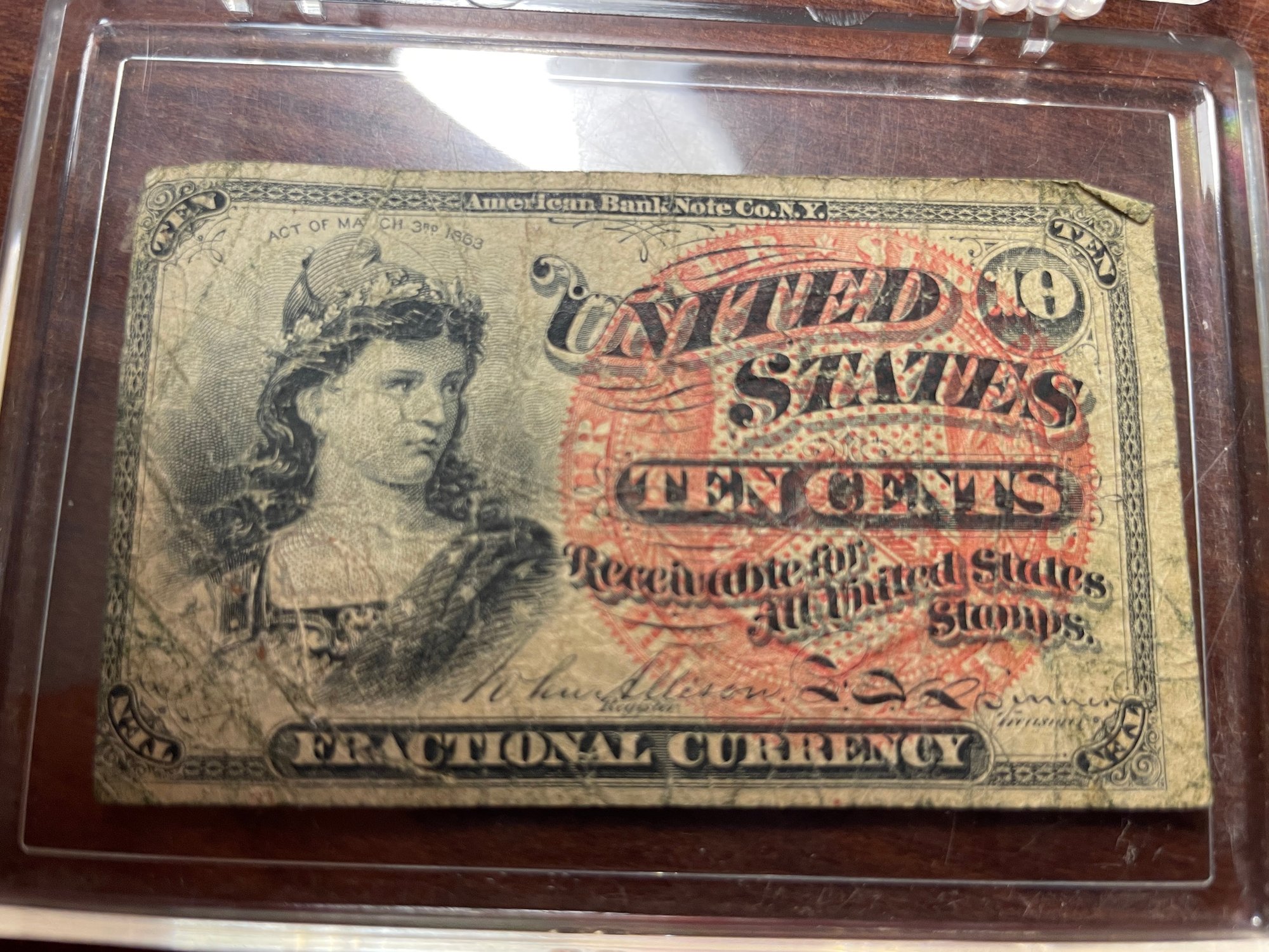 FRACTIONAL US CURRENCY - 1863 10 CENT NOTE #4158 | Auctionninja.com