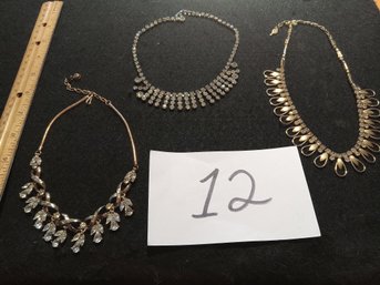 Three Bling Bling Necklaces - One Marked Sarah Coventry