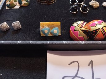 15 Pairs Assorted Pierced Earrings