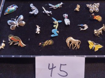 Large Animal Brooch Lot