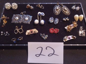 CLIP-ON EARRING LOT - 20PR