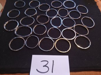 SILVERTONE STRETCH BRACELET LOT