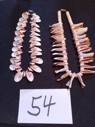 2 BEAUTIFUL SHELL NECKLACES