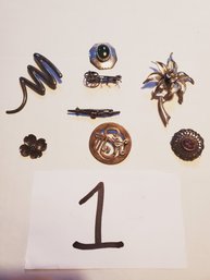 STERLING BRROCH LOT (ALL MARKED)