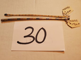 2 GOLD PLATED OVER STERLING BRACELETS