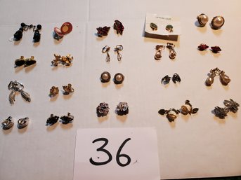 20 PAIR CLIP-ON EARRINGS - SOME DESIGNER