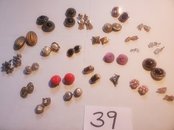 25 PAIR CLIP-ON EARRINGS
