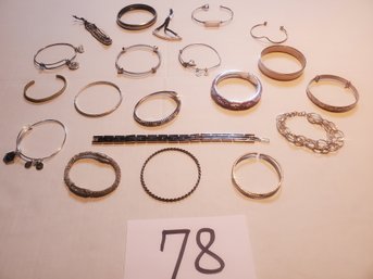 SILVERTONE BRACELET LOT