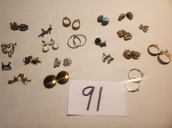 20 PAIR CLIP-ON EARRINGS