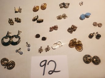 20 PAIR CLIP-ON EARRINGS