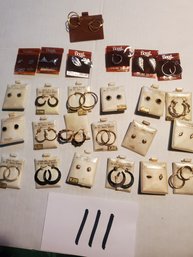 PIERCED EARRING LOT - SOME GOLD FILLED & STERLING