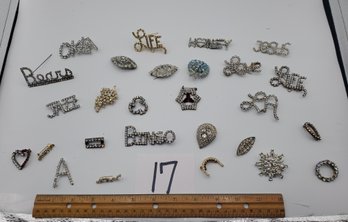 RHINESTONE BROOCH LOT