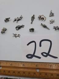 STERLING ANIMAL CHARM LOT