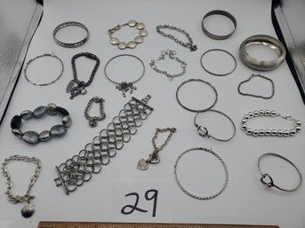SILVERTONE BRACELET LOT
