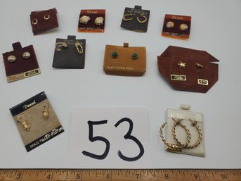 GOLD FILLED EARRINGS ON CARDS