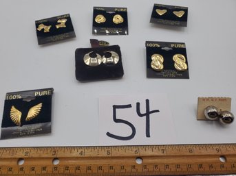 GOLD FILLED EARRINGS ON CARDS