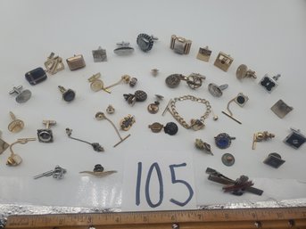 SINGLE MEN'S CUFFLINKS & TIE TACKS