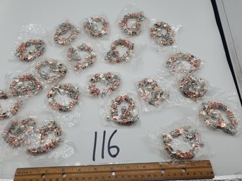 LARGE LOT FAUX PANDORA STYLE BRACELETS