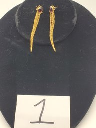 14KT GOLD EARRINGS 3.1 TOTAL GRAMS - MARKED 14K