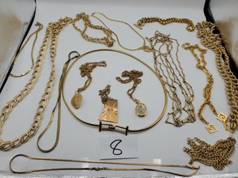 GOLDTONE NECKLACE LOT 15 PCS