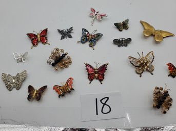 BUTTERFLY BROOCH LOT
