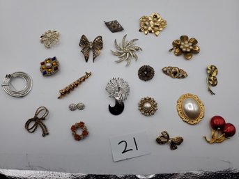 MIXED BROOCH LOT 20 PCS