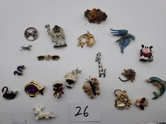 ANIMAL BROOCH LOT 20 PCS