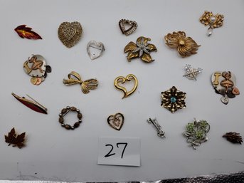 MIXED BROOCH LOT 20PCS