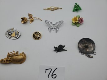 DESIGNER BROOCH LOT (JJ, SARAH COVENTRY, GIOVANNI, MONET) ALL MARKED