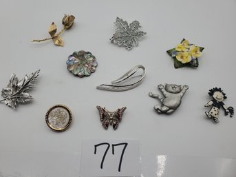DESIGNER BROOCH LOT (SARAH COVENTRY, JJ, GIOVANNI) ALL MARKED