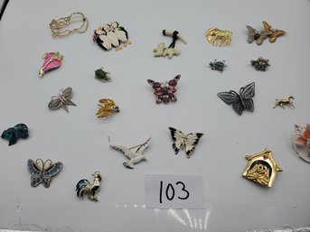 ANIMAL & BUTTERFLY BROOCHES
