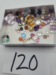 MIXED JEWEL LOT - SOME REAL/SOME NOT. UNKOWN TYPES