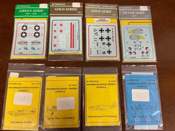 LOT OF 8 DECAL SETS