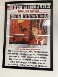 CUSTOM FRAMED JASON RINGENBERG TOUR POSTER - SIGNED