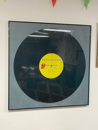 GIANT FRAMED 1982 THINK BIG ROLLING STONES 34' RECORD