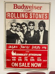 LARGE POSTER - ROLLING STONES URBAN JUNGLE 1990 WEMBLEY STADIUM