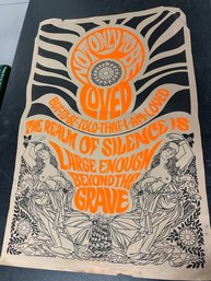 1967 PANDORA NOT ONLY TO BE LOVED BLACKLIGHT POSTER 23X35
