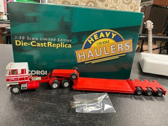 CORGI 1/50 HEAVY HAULER SULLEY TRUCKING TRANSTAR WITH LOWBOY DIECAST