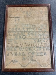 NEEDLEPOINT SAMPLER - 9X12 - 6 YEAR OLD