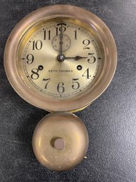 VINTAGE SETH THOMAS BRASS SHIP'S BELL - SHIPSTRIKE